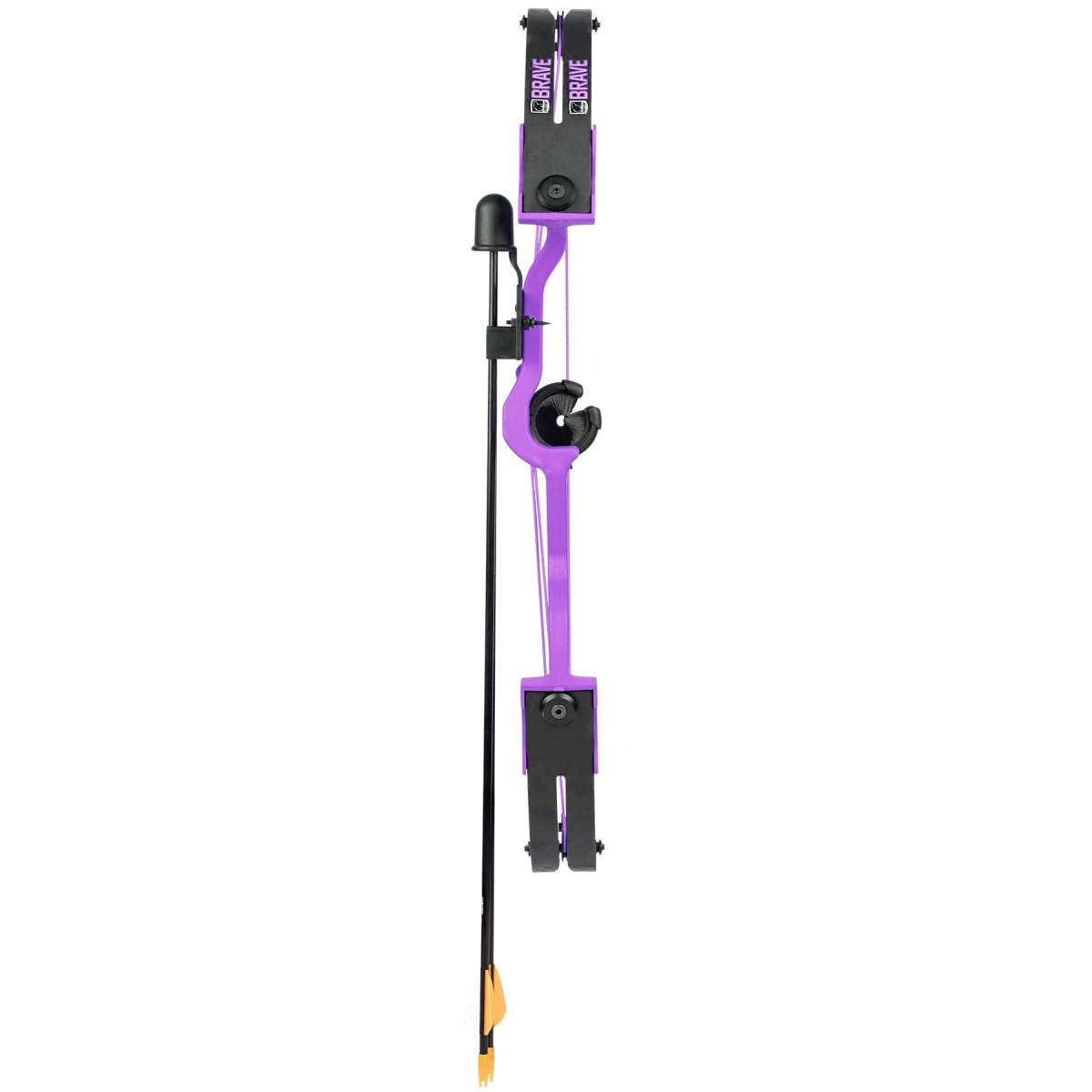 Bear Archery AYS300PL Youth Compound Bow Brave 25lb RH Purple Age 8+ - View 2