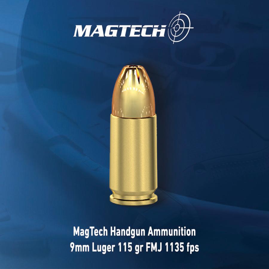 Magtech 9mm Luger 115gr FMJ Brass Case Ammo - View 2