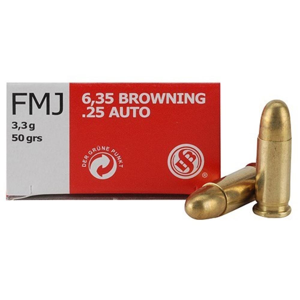 Sellier & Bellot SB25A Handgun Ammo 25 ACP 50gr FMJ 760fps 50rd - View 2