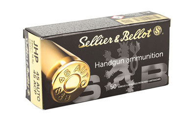 Sellier & Bellot SB45C .45 ACP 230gr JHP Ammo 50 Rounds Box - View 3