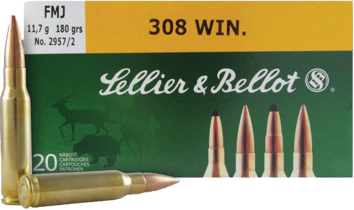 Sellier & Bellot Rifle Ammunition .308 Winchester Full Metal Jacket 180 ... - View 2