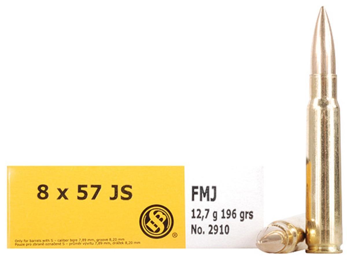 Sellier & Bellot SB857JSA 8mm Mauser Full Metal Jacket 196 Grain 20 Rounds - View 2