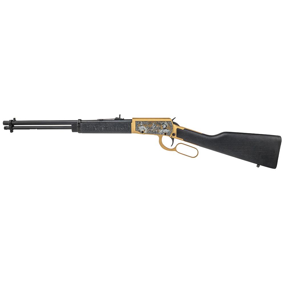 Rossi Rio Bravo Rough Riders/ Theodore Roosevelt Engraved PVD Gold Rifle .22 LR 15rd Capacity 18' Barrel Wood Stock - View 2