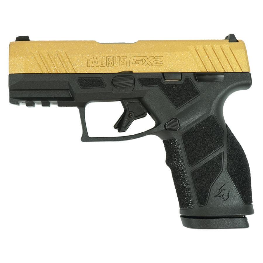 Taurus GX2 Gold Glitter Handgun 9mm Luger 13rd Magazines (2) 3.38 Barrel Black Frame/Custom Slide - View 2