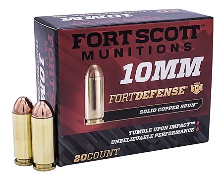 Fort Scott Munitions 10MM124SCV 10mm Auto 125gr Solid Copper Ammo 20 Rounds - View 2