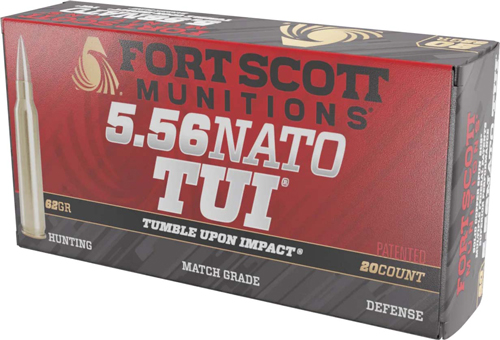 Fort Scott Munitions 556062SBV1 5.56x45mm 62gr Brass TUI Ammo 20 Rounds - View 2