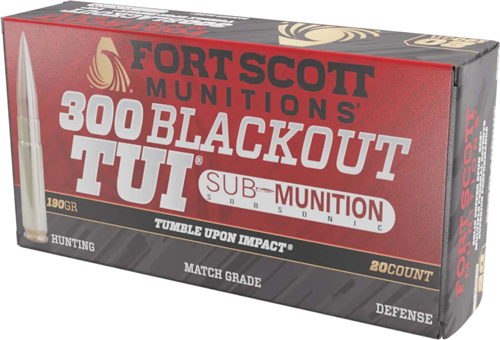 Fort Scott 300190SCVSS 300 Blackout 190gr Solid Copper TUI Ammo 20 Rounds - View 2