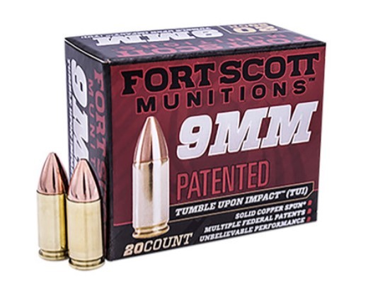 Fort Scott 9MM080SCVNIC TUI 9mm 80gr Solid Copper 20rd Nickel-Plated - View 2