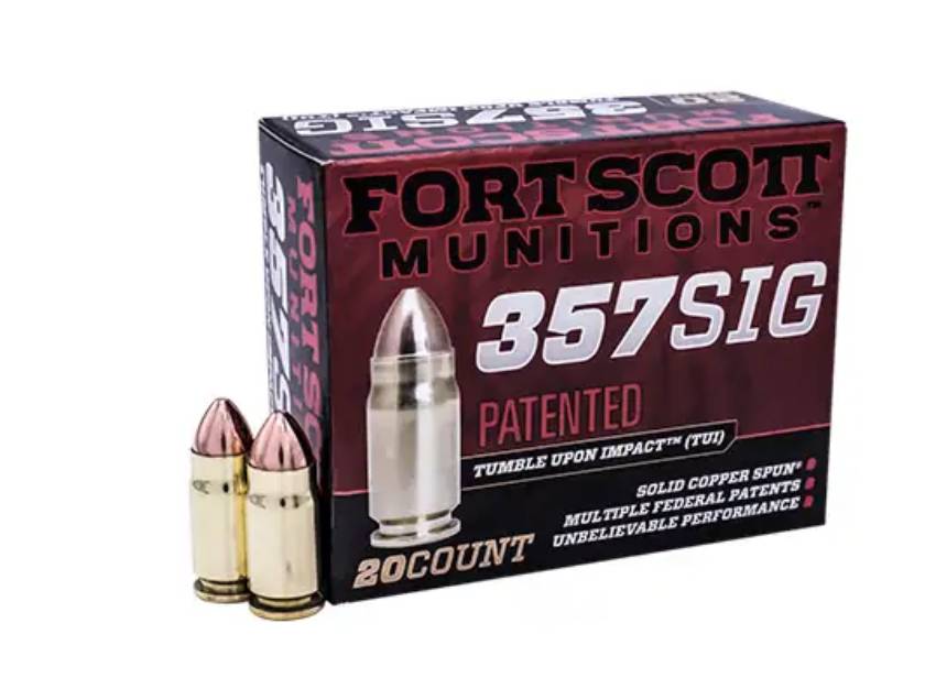 Fort Scott 357SIG095SCV TUI 357 Sig 95gr Solid Copper Ammo 20 Rounds - View 2