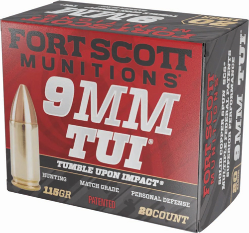 Fort Scott 9MM115SCV TUI 9mm 115gr Solid Copper Ammo 20 Rounds - View 2
