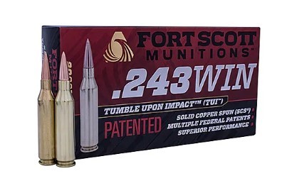 Fort Scott Munitions 243058SCV .243 Win 58gr Solid Copper TUI Ammo 20 Rds - View 2