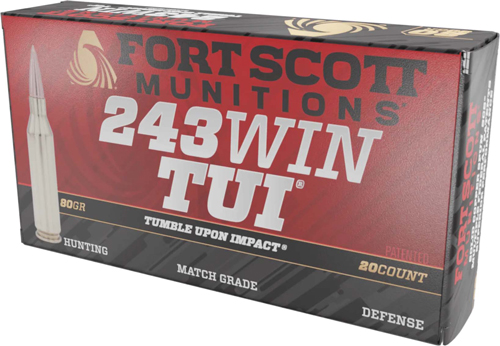 Fort Scott 243080SCV .243 Win 80gr Solid Copper TUI Rifle Ammo 20 Rounds - View 2