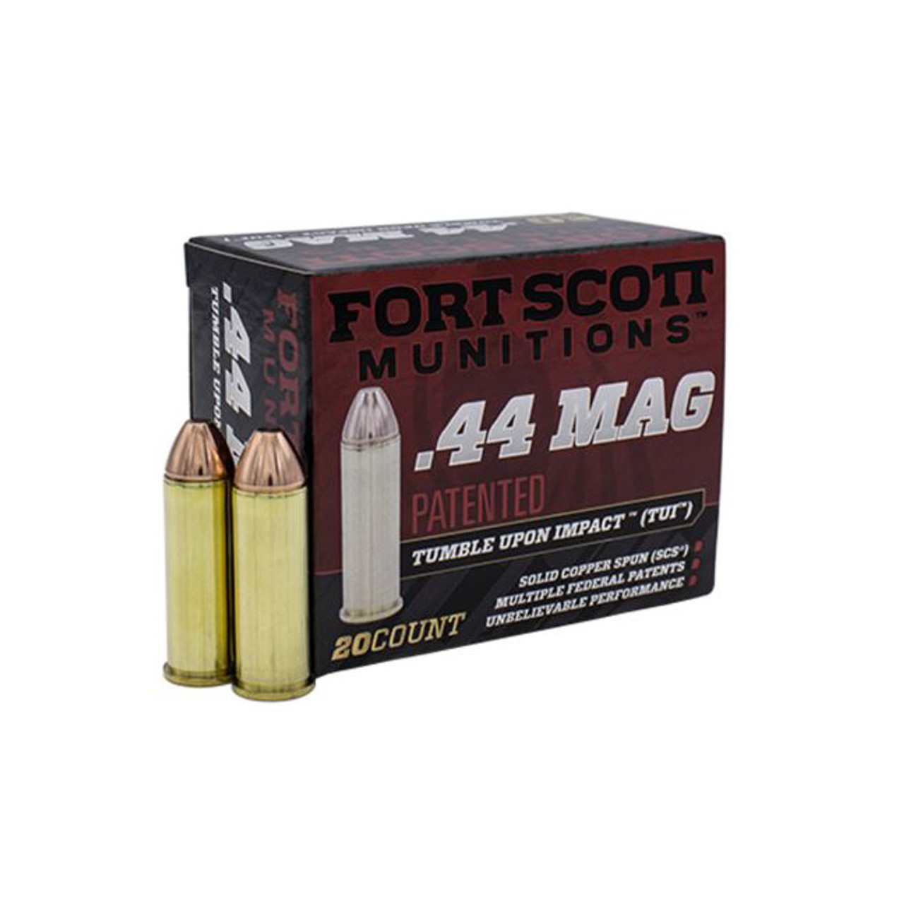Fort Scott 44MAG200SCV TUI 44 Rem Mag 200gr Solid Copper Ammo 20 Rounds - View 2