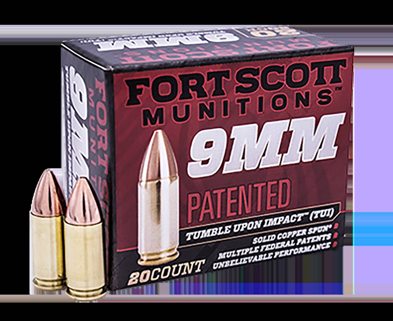 Fort Scott Munitions 9MM115SCVTPD TUI 9mm 115gr Solid Copper Ammo 20 Rounds - View 2