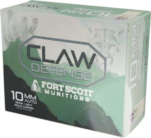 Fort Scott Munitions 10MM190SCVFNCD Claw Defense 10mm 190gr 20/Box - View 2
