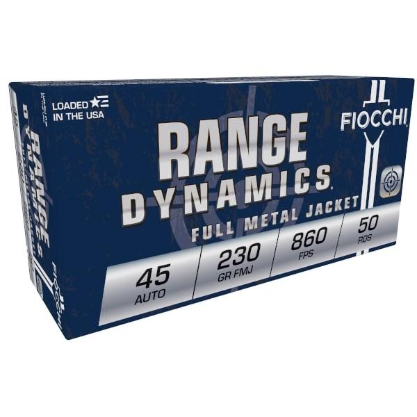 Fiocchi Range Dynamics Pistol Ammo 45 ACP 230 gr. FMJ 50 rd. - View 2