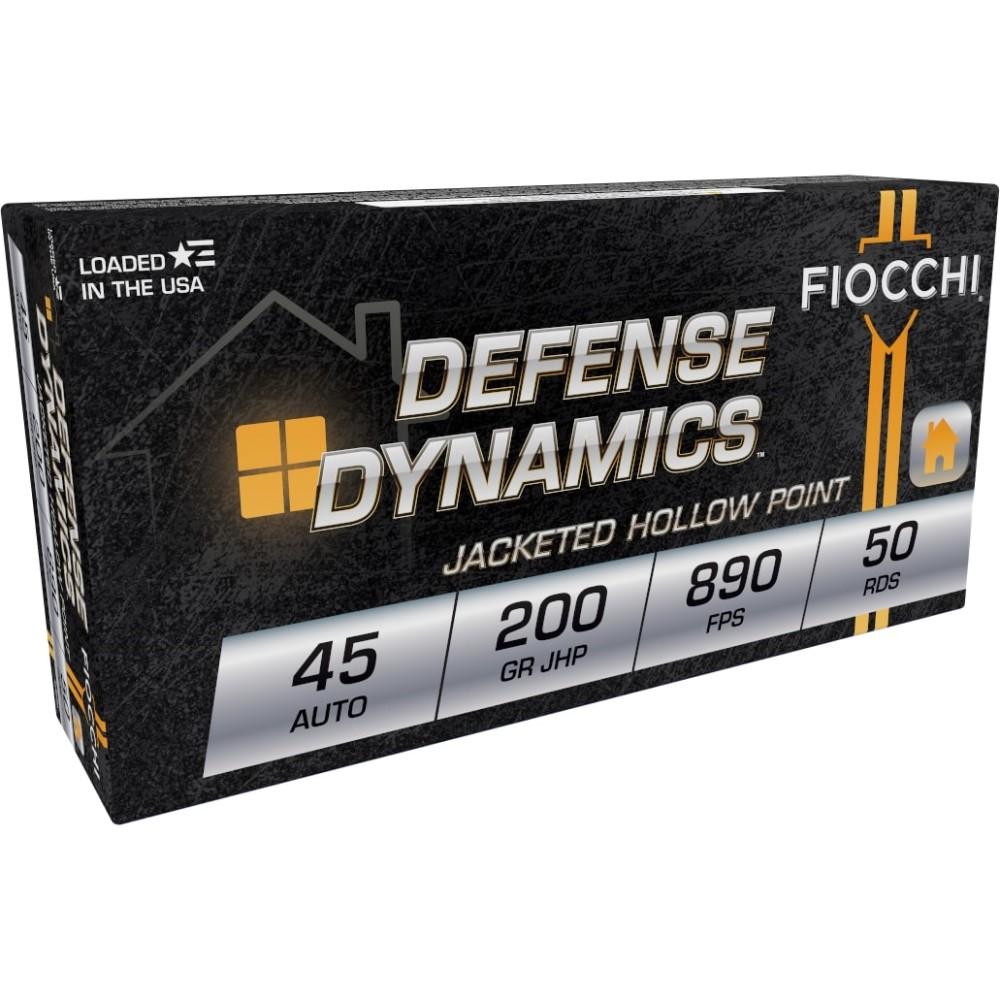 Fiocchi 45B500 Defense Dynamics 45 ACP Ammo 200GR JHP 50/box - View 2