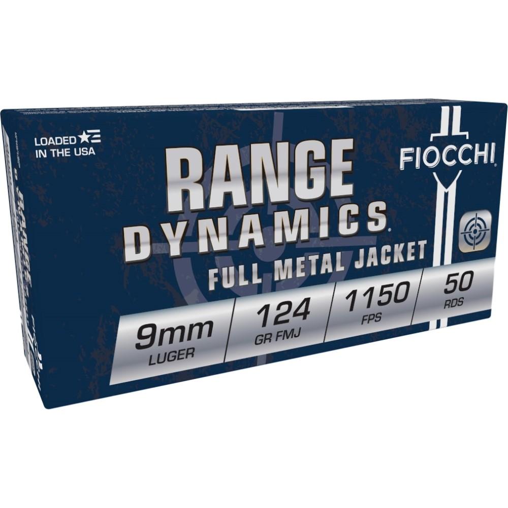 Fiocchi 9mm Luger 124gr FMJ Ammo - View 2