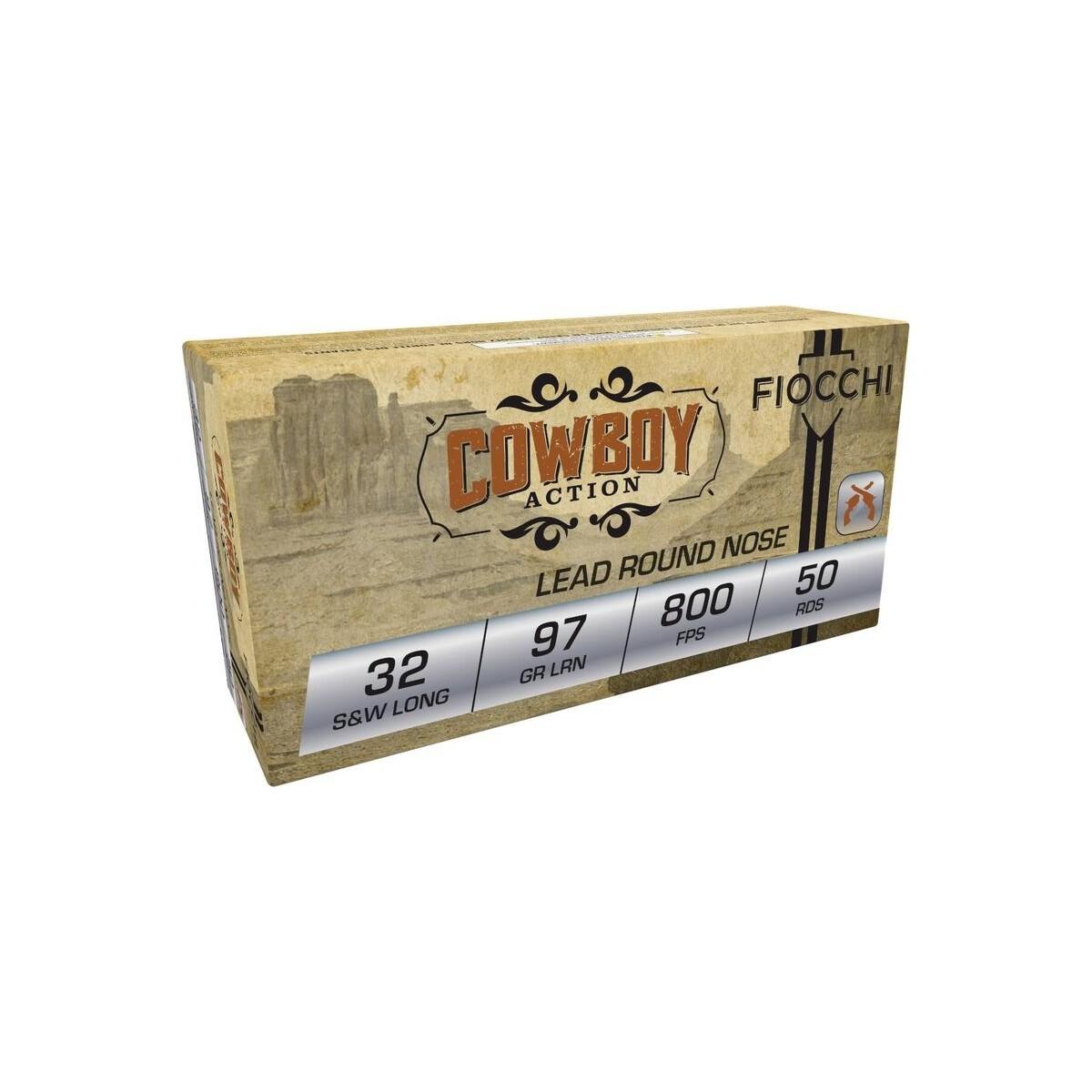 Fiocchi 32SWLL Cowboy Action 32S&WLong 97gr Lead Flat Point 50 Per... - View 2