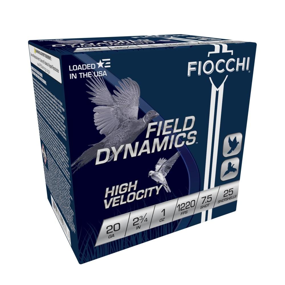 Fiocchi Hi Velocity 20 Gauge 2.75in #7.5 25 Round Box Ammo (20HV75) - View 2