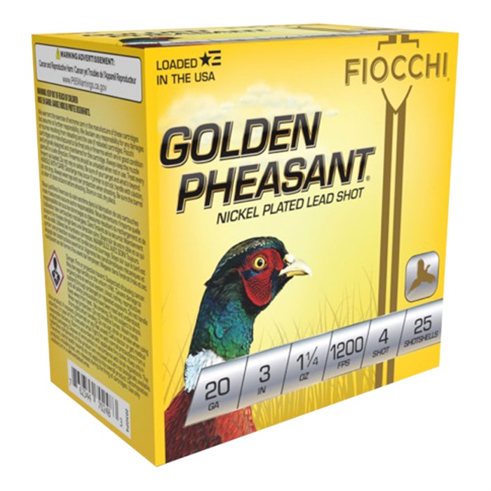 Fiocchi Golden Pheasant 20ga 3" Shotgun Shell - View 2