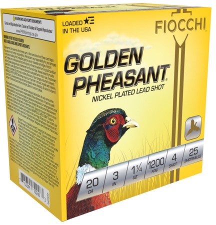 Fiocchi Golden Pheasant 20ga 3" Shotgun Shell - View 3