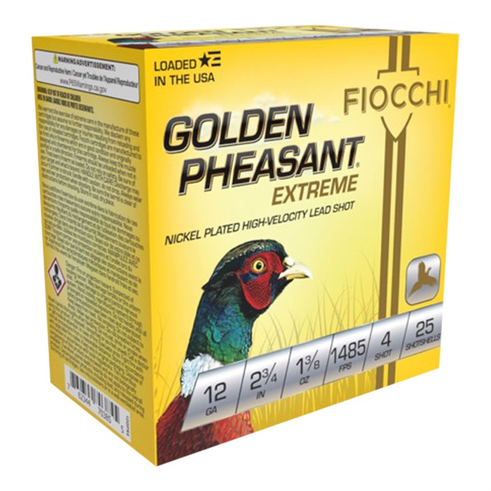 Fiocchi 12GPX4 Golden Pheasant Extrema 12Gauge 2.75" 1 3/8oz 4Shot 25... - View 2