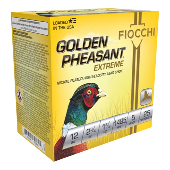 Fiocchi Golden Pheasant Shotgun Loads 12 ga. 2.75 in. 1 3-8 oz. 5 Shot 2... - View 2