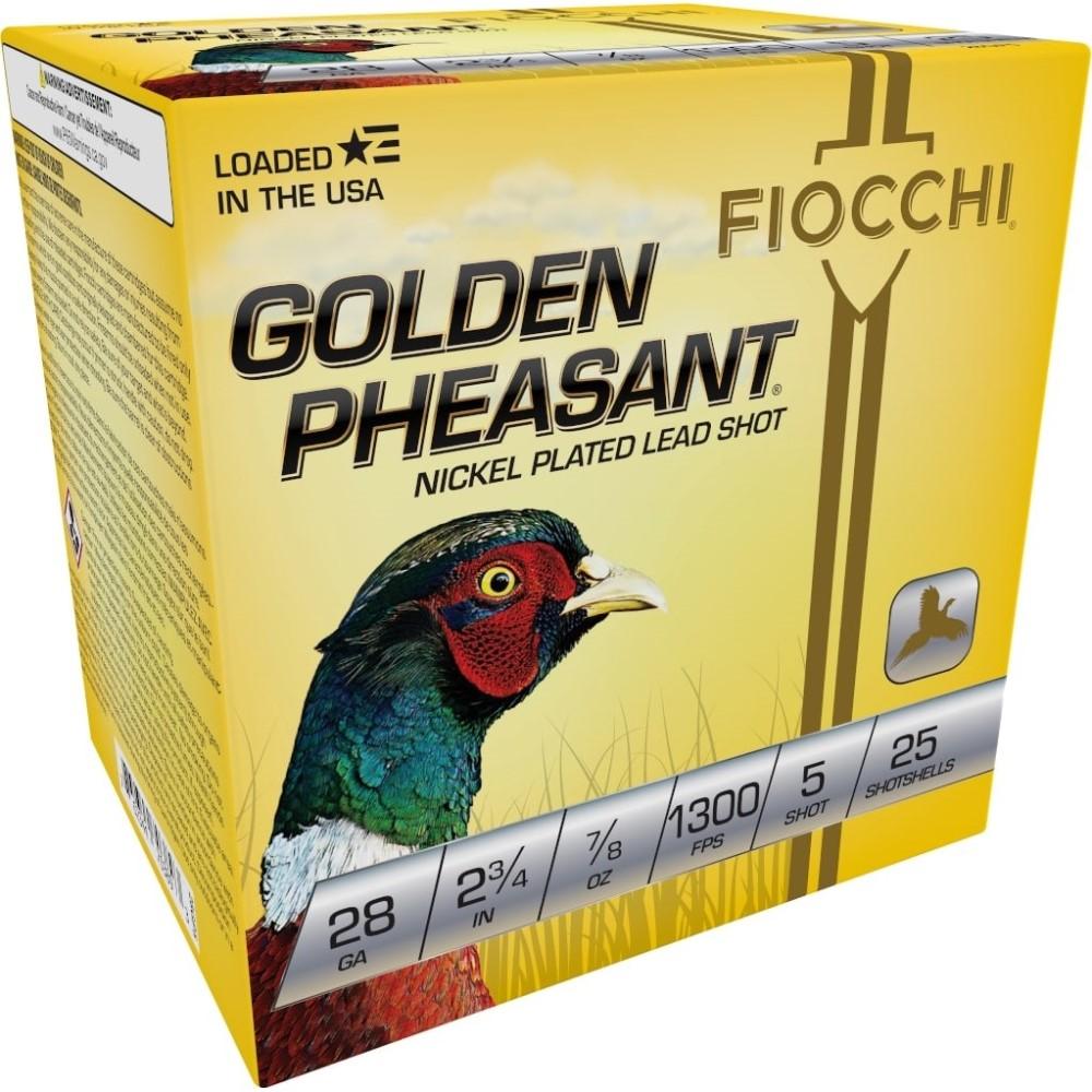 Fiocchi 28GP5 Golden Pheasant Shotgun Shell 28 Gauge 2.75" 7/8 oz 5 Shot - View 2