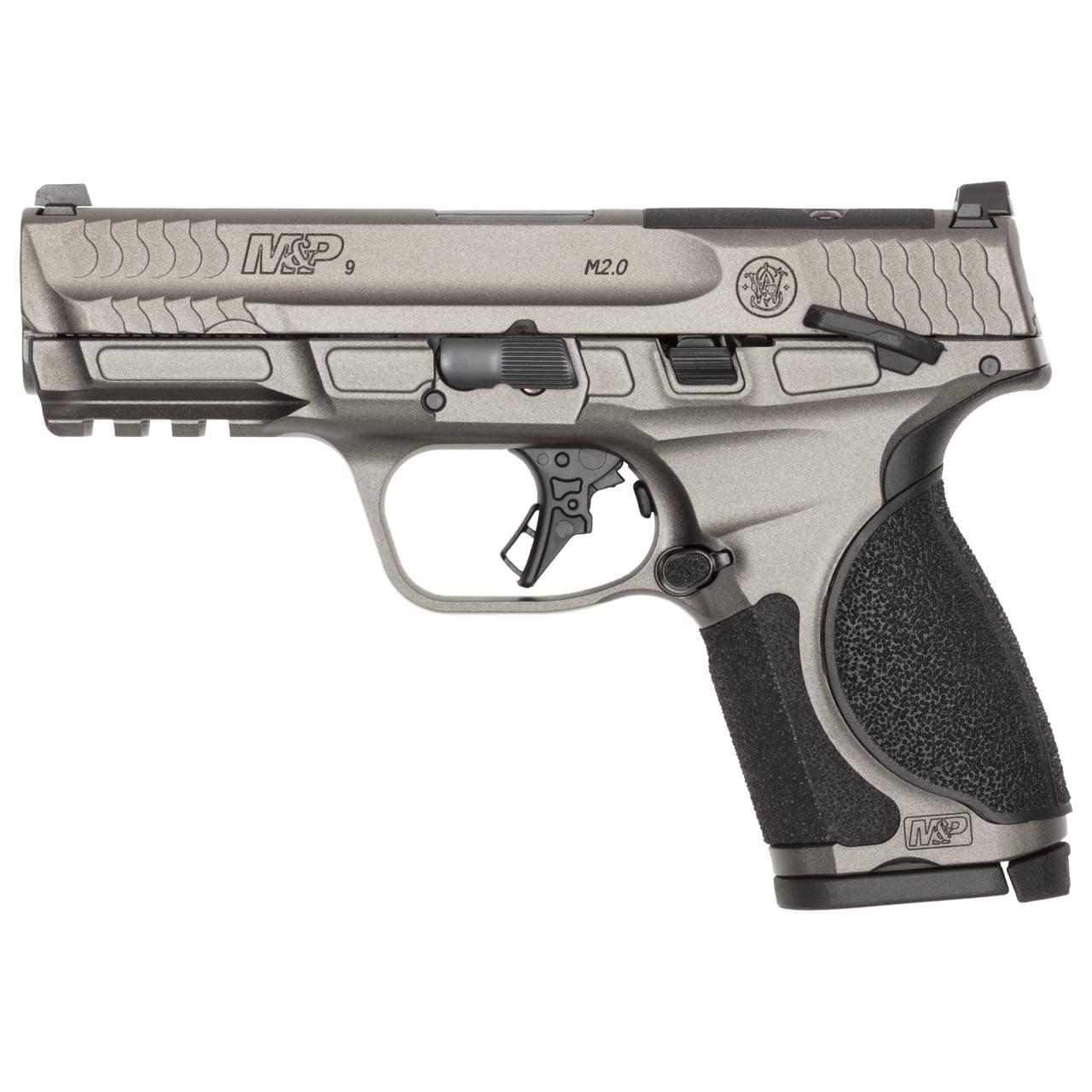 S&W M&P9 M2.0 Metal Optic Ready Compact Handgun 9mm Luger 10rd Magazines(2) 4 Barrel Thumb Safety Load Indicator CA Compliant - View 2