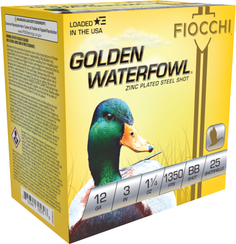 Fiocchi 123SGWBB Golden Waterfowl 12 Gauge 3" BB Shot 1350fps - View 2