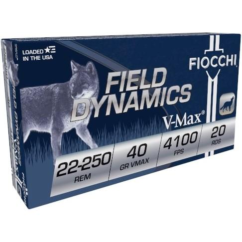 Fiocchi 222-50 Rem. 55 Grain V MAX Ammo 20 Round Box (22250HVD) - View 2