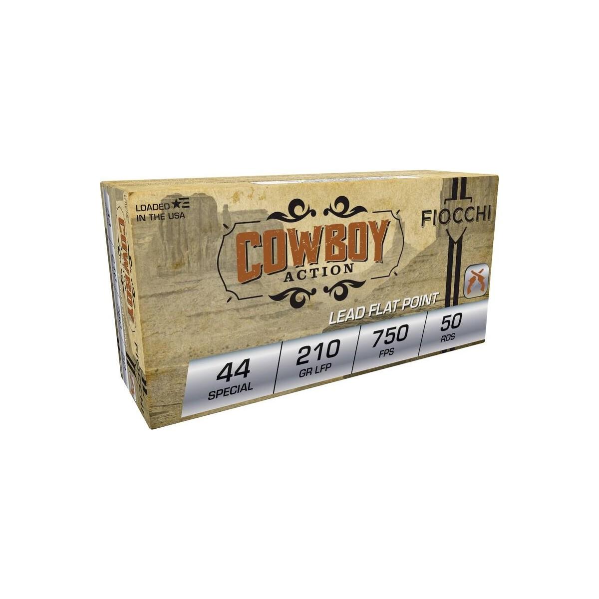 Fiocchi 44SCA 44 Special 210 Grain Lead Flat Point 50 Rounds Box - View 2