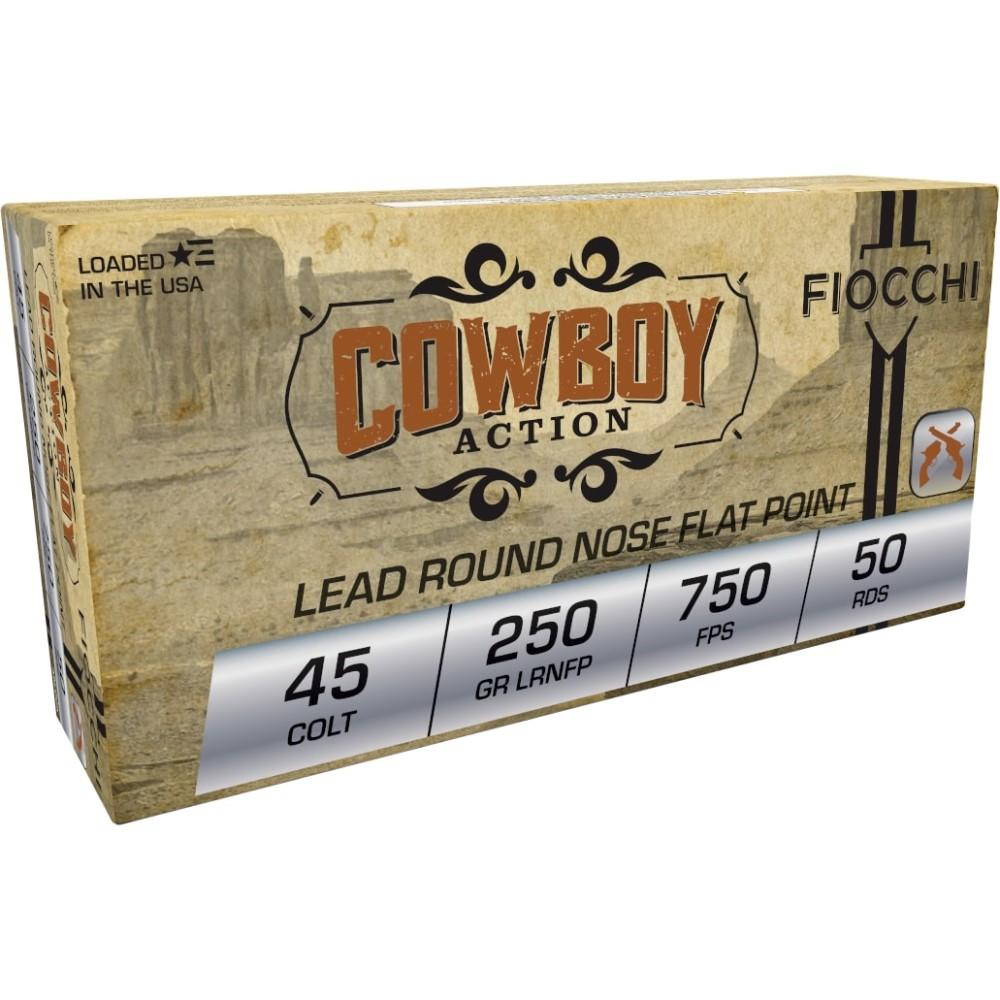 Fiocchi 45LCCA .45 Colt 250 Grain Lead Round Nose Flat Point 50 Rounds - View 2