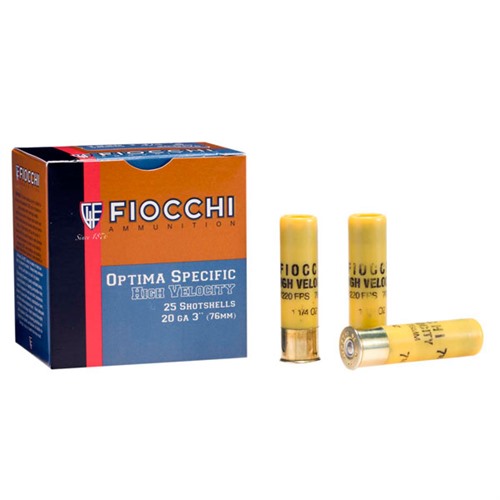 Fiocchi 203HV4 Field Dynamics High Velocity 20Gauge 3" 1 1-4oz 4Shot 25 ... - View 2
