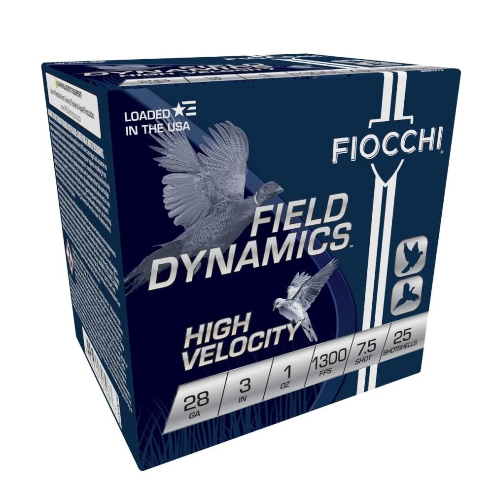 Fiocchi 283HV75 Field Dynamics High Velocity 28 Gauge 3" 1 oz 1300 fps 7.5 Shot 25 Bx/10 - View 2