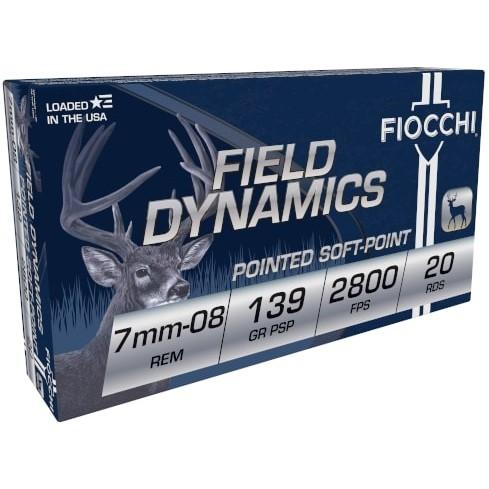 Fiocchi 7MM08B Field Dynamics 7mm-08 Rem 139gr PSP 20rd Box - View 2