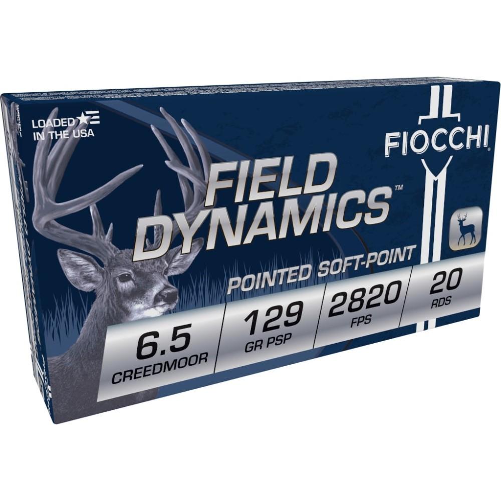 Fiocchi 65CMB Field Dynamics 6.5Creedmoor 129gr Pointed Soft Point 20... - View 2