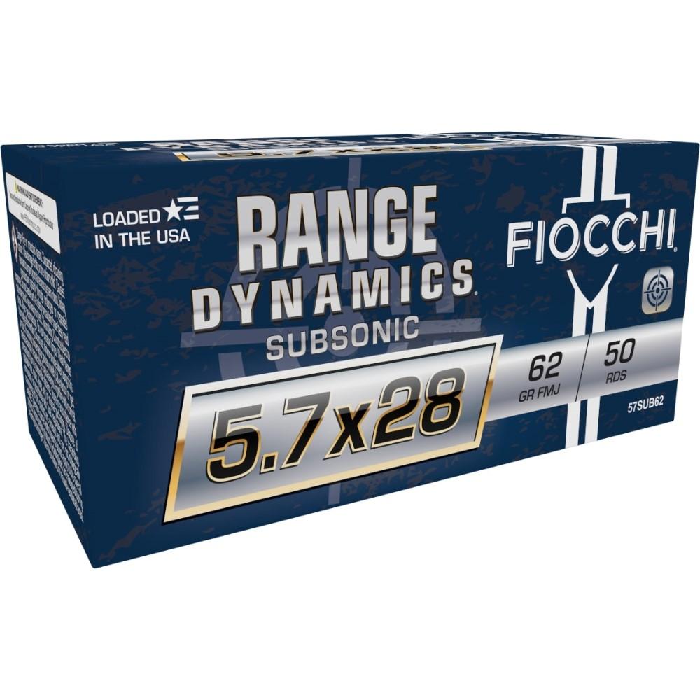 Fiocchi 57SUB62 5.7x28mm 62Gr FMJ Subsonic Ammo 50 Rounds - View 2