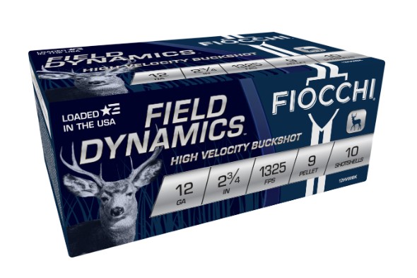 Fiocchi 12HV9P Field Dynamics 12Ga 2.75" 9 Pellets 00 Buck 1325fps - View 2