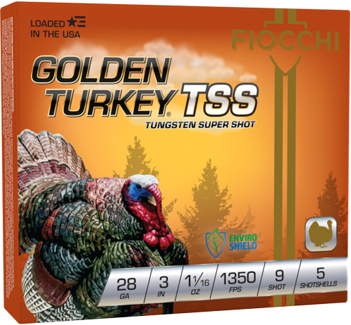 Fiocchi 283TSS9 Golden Turkey TSS 28Ga 3" 1 1/16oz 9Shot 5/Box - View 2