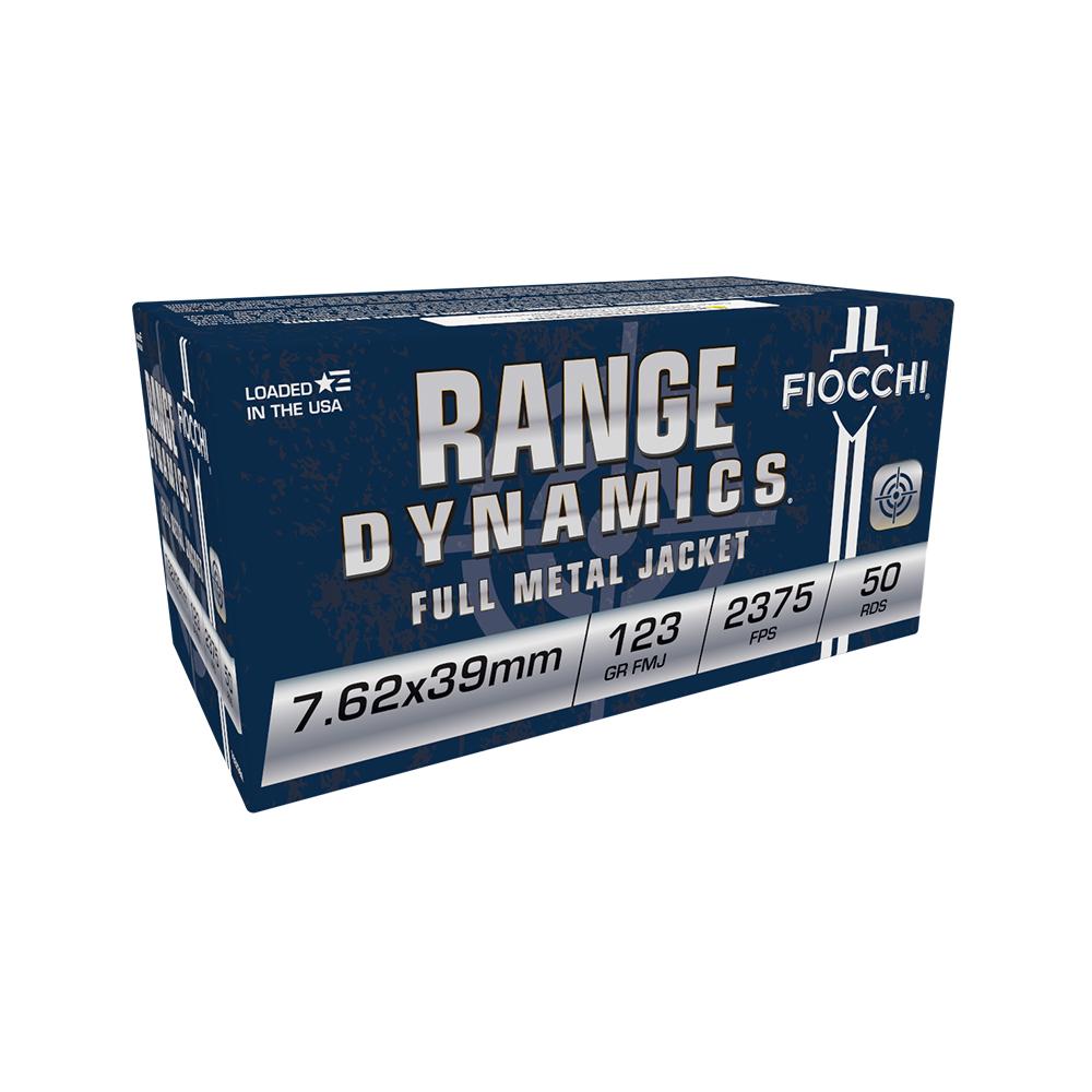 Fiocchi Range Dynamics 7.62x39mm 123gr FMJ Ammo - 50 Rounds Box - View 2