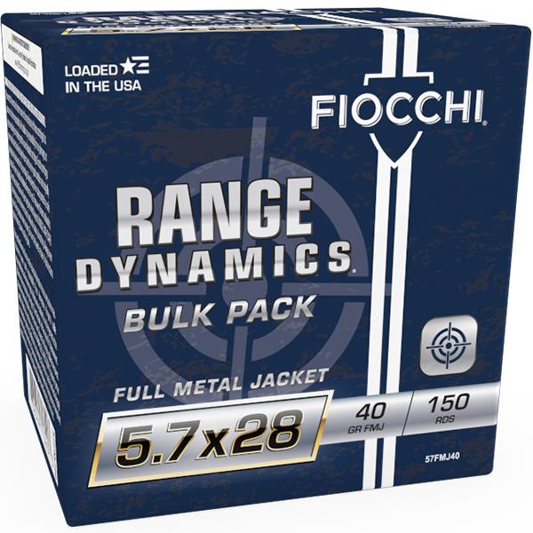 Fiocchi 57FMJ40 Range Dynamics Pistol 5.7x28mm 40gr FMJ 150rd - View 2