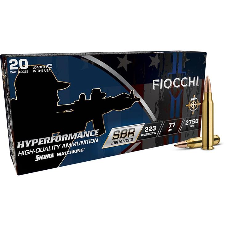 Fiocchi 223SBRD Hyperformance 223 Rem 77gr HPBT Rifle Ammo 20 Rd - View 2