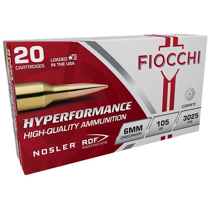 Fiocchi 6CMRD Hyperformance 6mm Creedmoor 105gr Nosler RDF 20/Box - View 2
