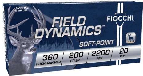 Fiocchi 360BHB Field Dynamics 360Buckhammer 200gr Soft Point 20 Per Box/10 Case - View 2