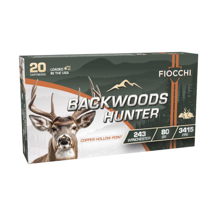 Fiocchi Backwoods Hunter Rifle Ammunition 243 Win 80gr CHP 3415 fps 20/ct - View 2