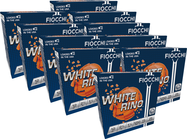 Fiocchi White Rino 12Ga 2.75" 1-1/8Oz #7.5 1250Fps 250R Case 12WRN075 - View 2