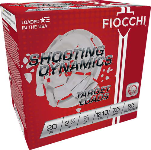 Fiocchi 20SD75 Shooting Dynamics 20ga 2 3/4" 7/8oz #7.5 Target Loads - View 2