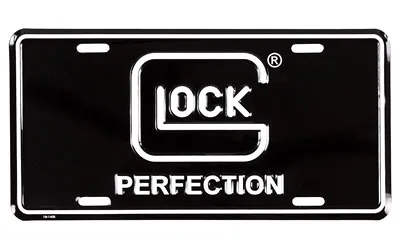 Glock OEM Perfection License Plate Black & White - View 2